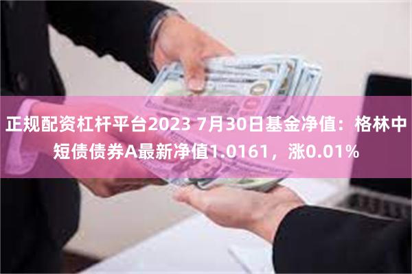 正规配资杠杆平台2023 7月30日基金净值：格林中短债债券A最新净值1.0161，涨0.01%