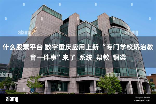 什么股票平台 数字重庆应用上新 “专门学校矫治教育一件事”来了_系统_帮教_铜梁